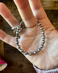 3 mm & 6 mm Sterling Silver Pearls bracelet