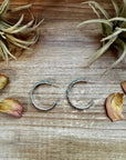 Snake Eye Hoop Earrings – Kingman Turquoise & Sterling Silver