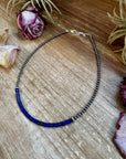 Lapis & Sterling Silver Pearl Choker