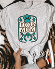 Turquoise Dog Mom TEE or CREWNECK