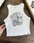 Deck of Cards Cropped Tank