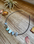 Peruvian Opal choker and Sterling Silver Pearls