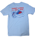 Tight Lines & Bent Rods Pocket T-Shirt - Chambray