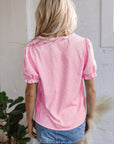 Hadlee Floral Embroidered V Neck Blouse