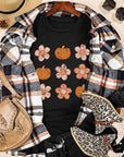 Molly Pumpkin Flower Graphic Top