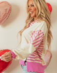 Juliana Patchwork Terry Knit Top