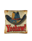 Vintage Western Yeehaw Throw Pillow Case 18 x 18 Made in America