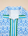 Western Half Zip Collared Blouse