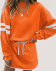 Varsity Stripe Pullover and Mini Skirt Set