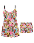 Vintage Cowgirl Swim Dress & Shorts Set