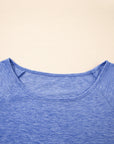Plus Size Ruffle Raglan Short Sleeve Blouse