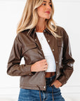 Mila Drawstring Hem Leather Jacket