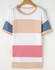 Kensley Patchwork Side Split Tunic Top