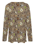 Baha Ranch Western Print Long Sleeve Top