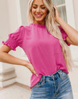 Adalee Smocked Puff Sleeve Blouse