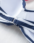 Reyna Halter Bandeau Striped Bikini