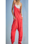 Feisty Coral overall jumpsuit