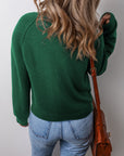 Eleanor Evergreen Raglan Sleeve Sweater