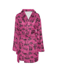 Pink Cowboy Print Western Bath Robe