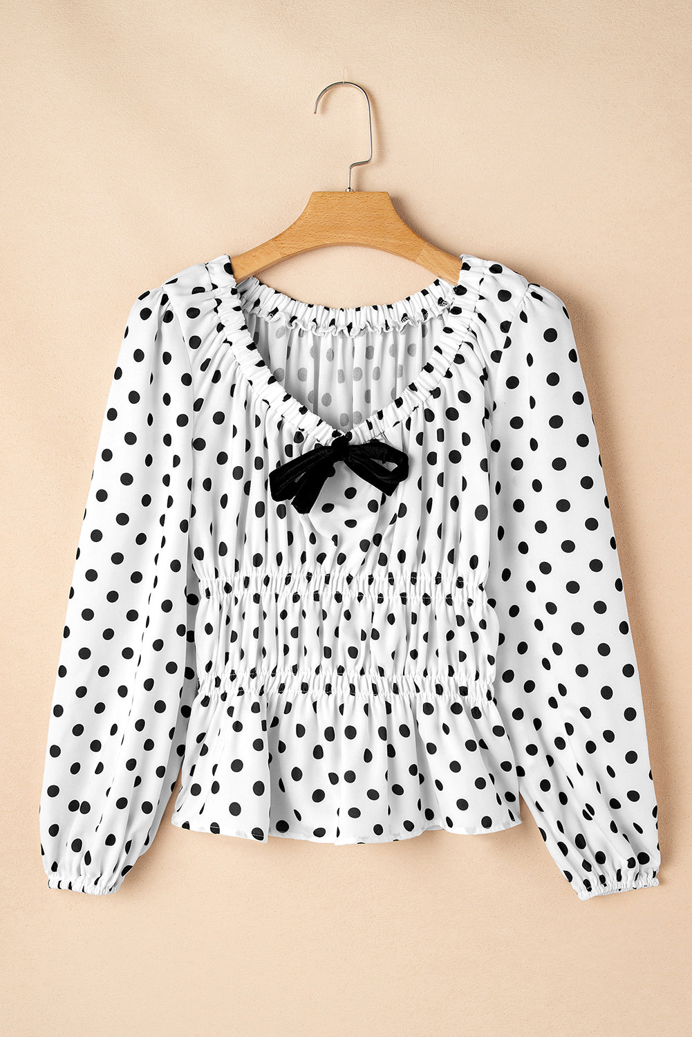 Jolene Polka Dot Peplum Top