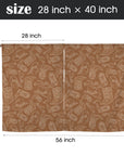 Western Print Curtains Window Curtain 28"x40" (2-Piece) Made in America