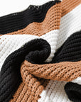 Colorblock Stripe Sleeveless Sweater Top