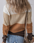 Madison Colorblock Cable Knit Sweater
