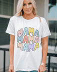 MAMA Crew Neck Casual T Shirt