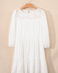 Whitley Floral Lace Patchwork Tiered Mini Dress