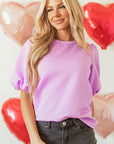 Stevie Textured Puff Sleeve Blouse