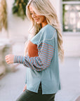Emma Striped Bishop Sleeve Top