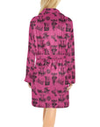 Pink Cowboy Print Western Bath Robe