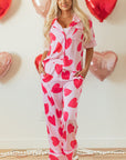 Valentines Short Sleeve Pants Pajamas Set