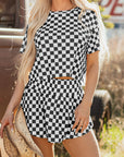 Checker T-Shirt and Skort Set