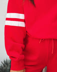 Varsity Stripe Sweatshirt and Short Set