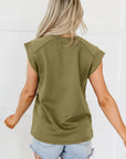 Martha Studded Short Sleeve Top
