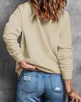 Alice MERRY Leopard Print Long Sleeve Graphic Sweatshirt