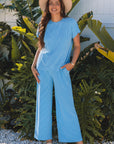 Leilany Corded Knit Short Sleeve Set