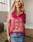Amoura Metallic Sheen Buttoned Top