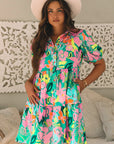Brynleigh Floral Puff Sleeve Babydoll Dress
