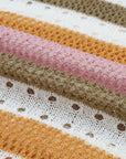 Caroline Striped Hollowed Knitted Loose Sweater