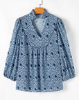 Elora Frilled V Neck Loose Fit Blouse