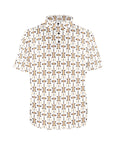 White Aztec Men's Polo Style Shirt