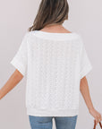 Faye Eyelet Pattern Casual Top