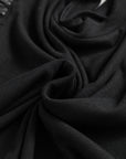 Leather Patchwork Ruffle Sleeve Blouse