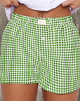 Gingham High Waist Shorts
