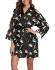 Cowgirl Hat Lightning Bolt Women's Lounge Kimono Robe