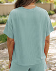 Corded Knit Tee and Shorts Set