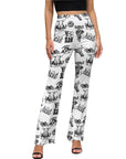 Cowboy Print Western Flare Pants