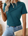 Stripe Textured Short Sleeve T-Shirt